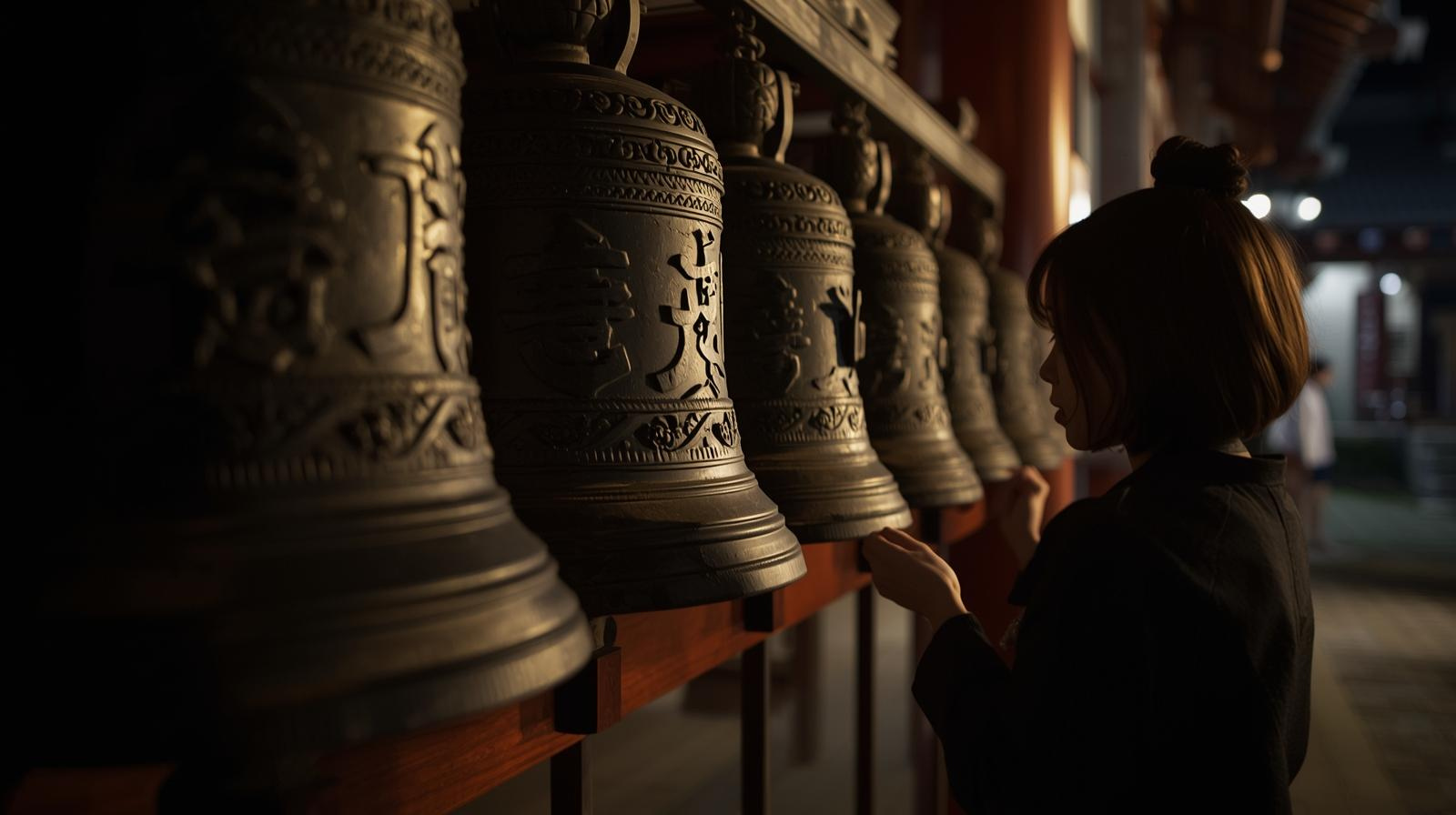 A child touching a bell

AI-generated content may be incorrect.