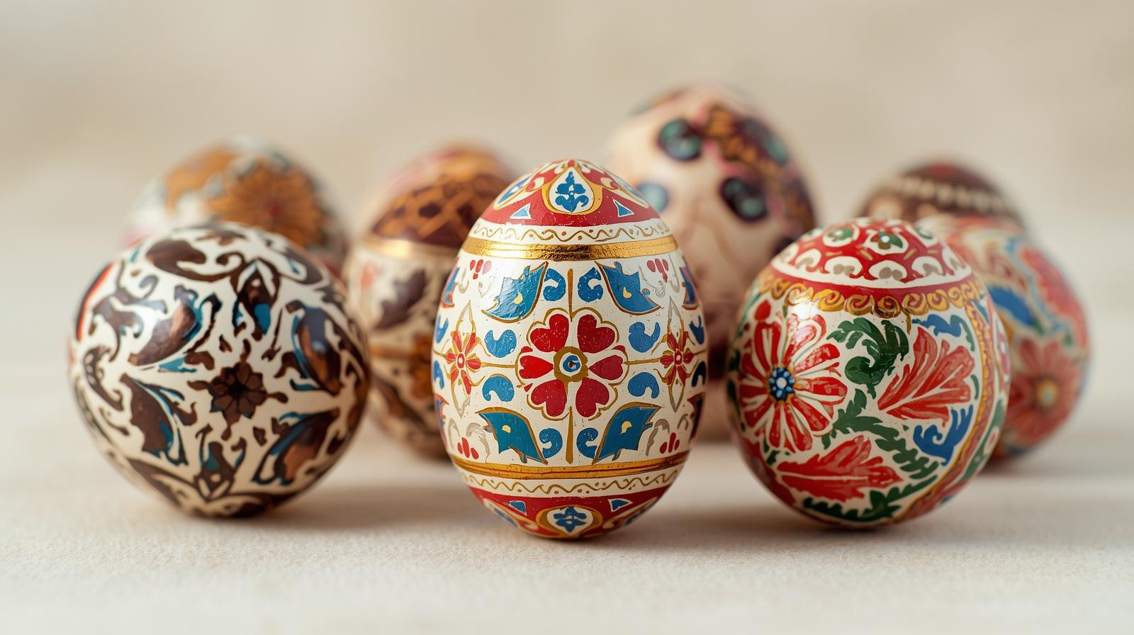 A group of decorated eggs

AI-generated content may be incorrect.