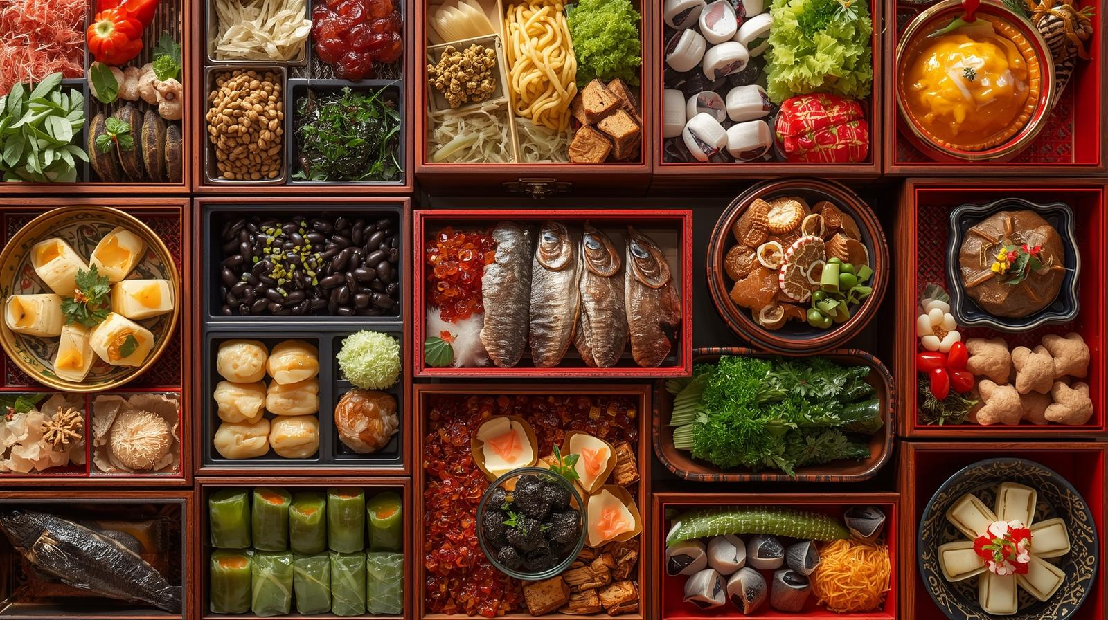 A variety of food in a box

AI-generated content may be incorrect.